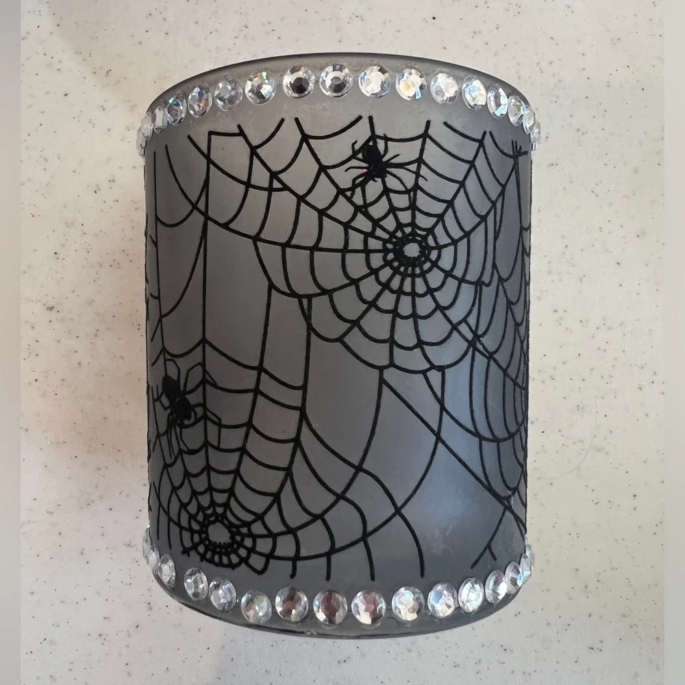 Velvet Spider Web Candle Holder